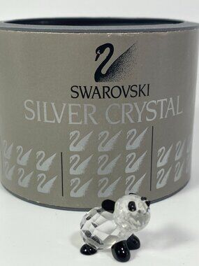 RARE !! Swarovski "Tiny" "Mini" Crystal Baby Panda Bear with original Box
